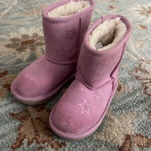 UGG Classic II Iridescent Star Orchid Pink Kids Girls Size 8 Shearling Style